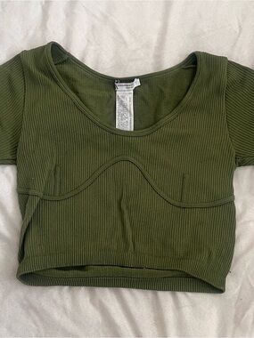 Green Zara Crop Top